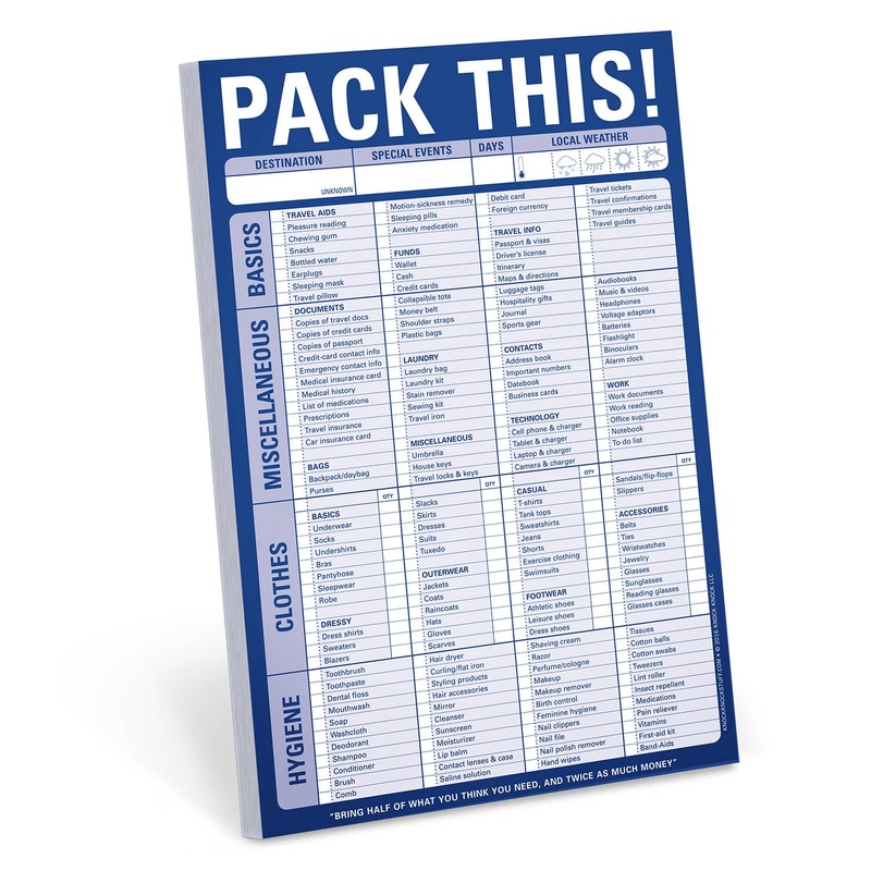 Knock Knock – Pack This! Pad (Blue)
