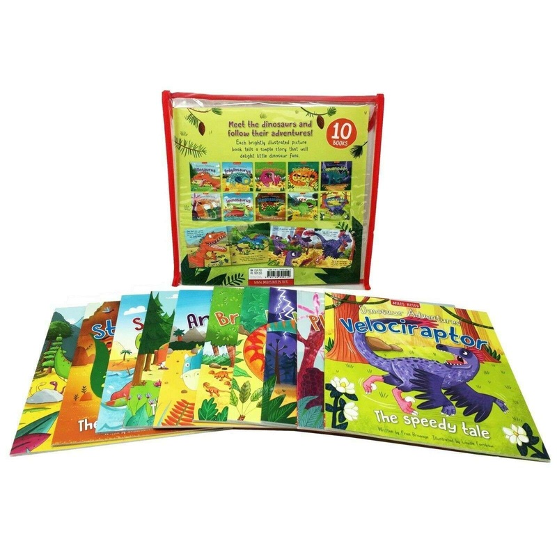 Dinosaur Adventures 10 Picture Books Collection Set With Bag – Cove