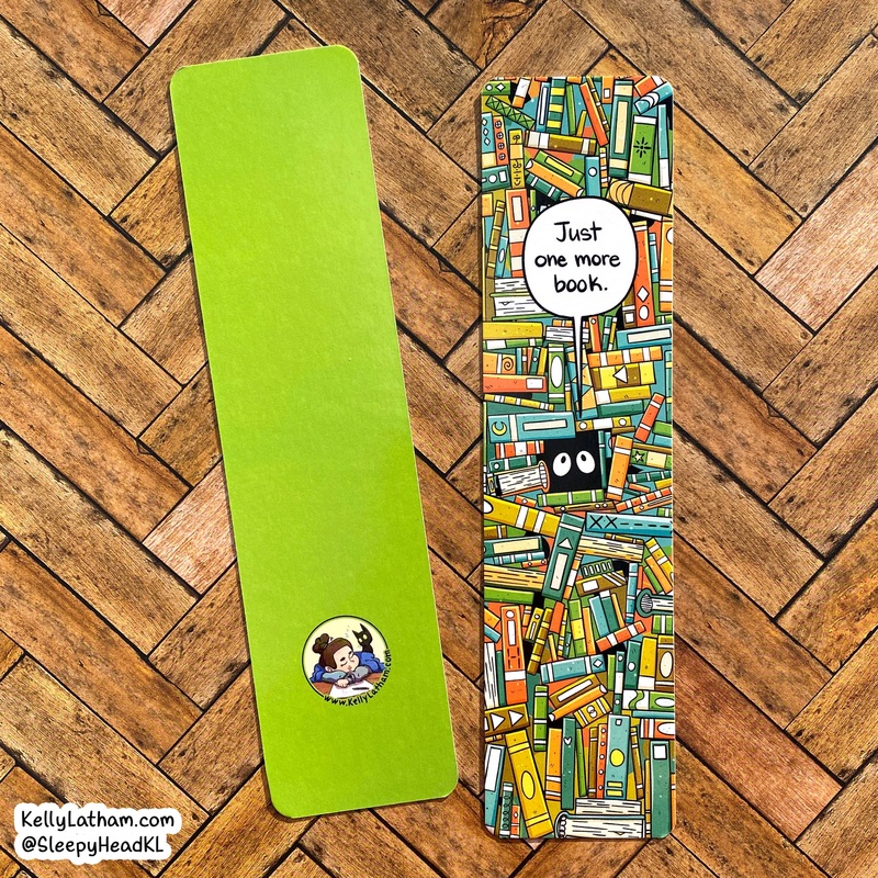 Kelly Latham Art – One More Book Bookmark – Indie Bookstore Book Lover Funny: Clear Hanging Bag