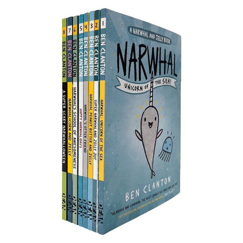 Narwhal and Jelly Series 8 Books Collection Set (Narwhal: Unicorn of the Sea!, Super Narwhal and Jelly Jolt, Peanut Butter and Jelly, Narwhal’s Otter Friend, Happy Narwhalidays & 3 More)