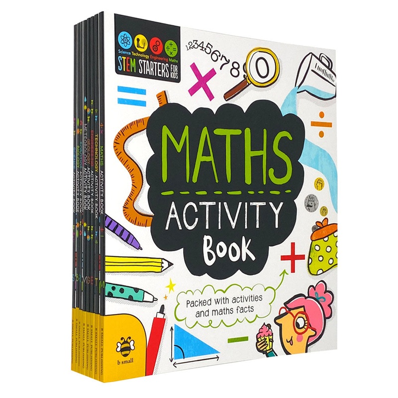 Stem Educational Activity 8 books set, Stem Starters For Kids,  Maths, Engineering, Meteorology,…