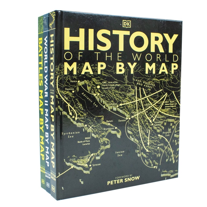 Map by Map Series 3 Books Collection by Peter Snow  Educational History Books on Battles, WWII, World History, Geography, & Visual Learning for Kids