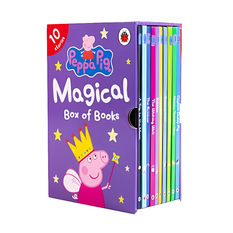 Peppa Pig Magical Box of Books  10 Story Collection for Kids with Peppa’s Adventures, Bedtime Stories, Family Fun, Friends, Laughter & Learning.
