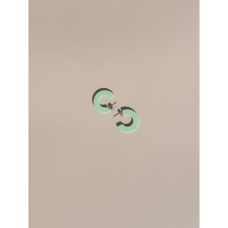 Green Hoop Earrings: Ray, Kiwi
