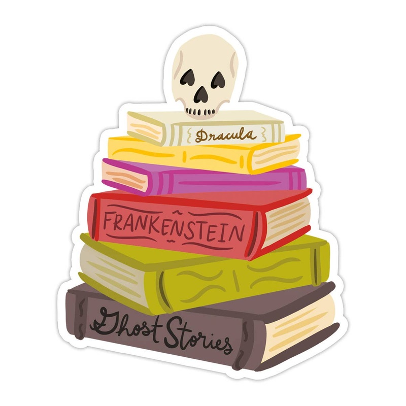 Spooky Books Vinyl Sticker – Perfect for Bookstores