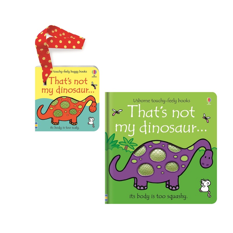 Usborne Touchy Feely 2 Books Collection Set (That’s Not My Dinosaur & That’s Not My Dinosaur Buggy Book) by Fiona Watt & Rachel Wells