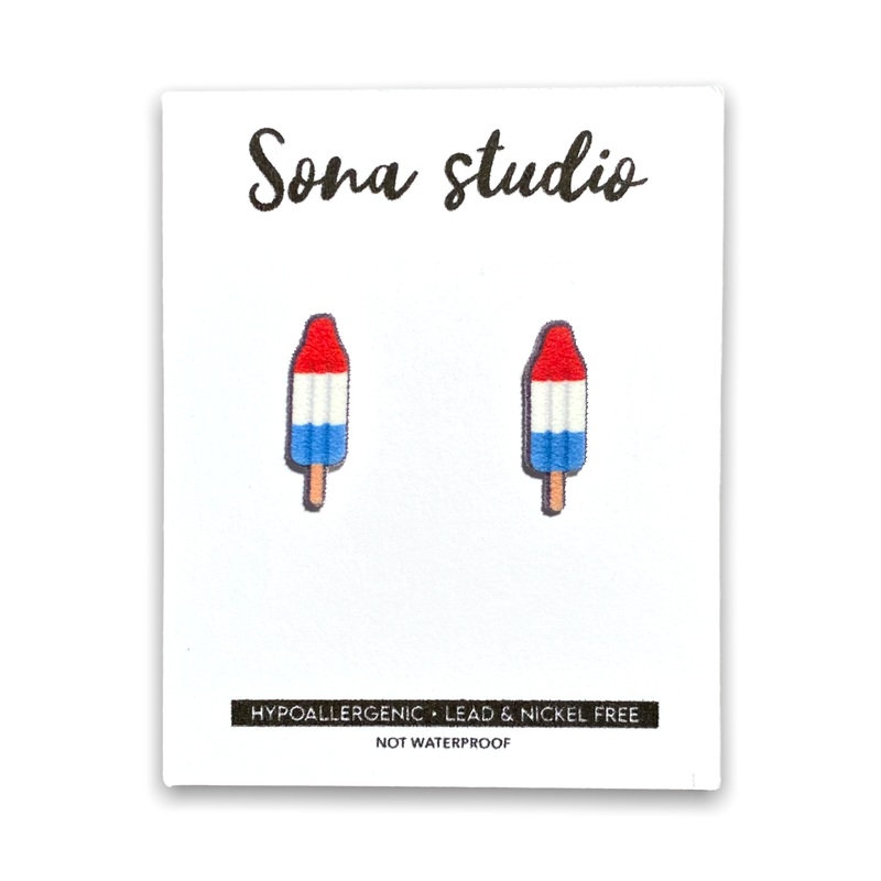 Sona Studio – Bomb Pop Summer Popsicle Earrings