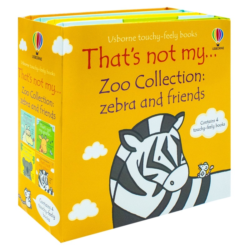 Usborne Touchy-Feely That’s Not My Zoo 4 Books Collection: Zebra & Friends – Interactive Board Books for Kids, Toddlers, Early Learning & Sensory Fun