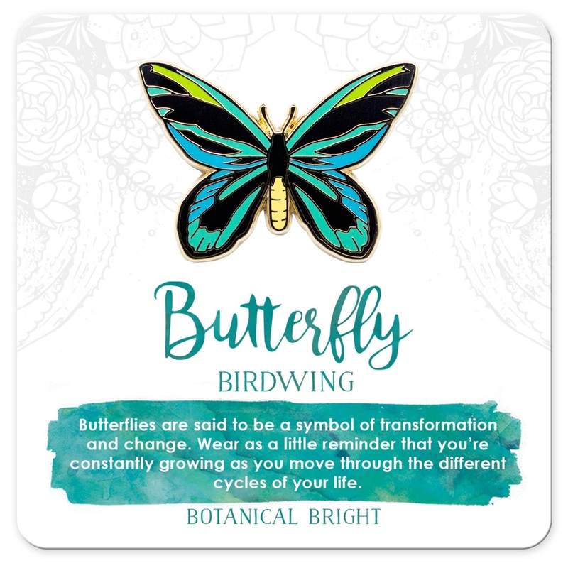 Botanical Bright – Birdwing Butterfly Enamel Pin