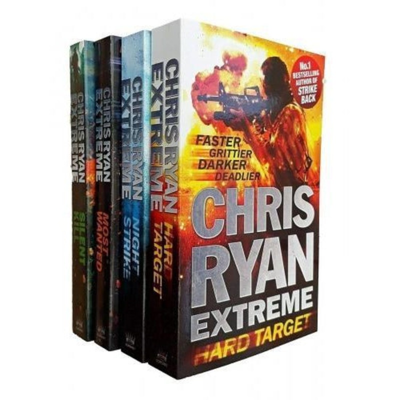 Chris Ryan Extreme Thriller 4 Books Collection Set – Hard Target Night Strike Most Wanted Silent K..