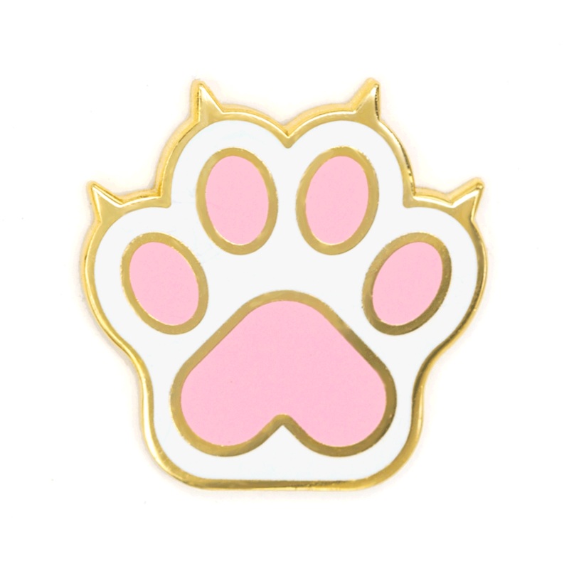 These Are Things – Cat Paw Enamel Pin: 1″ wide