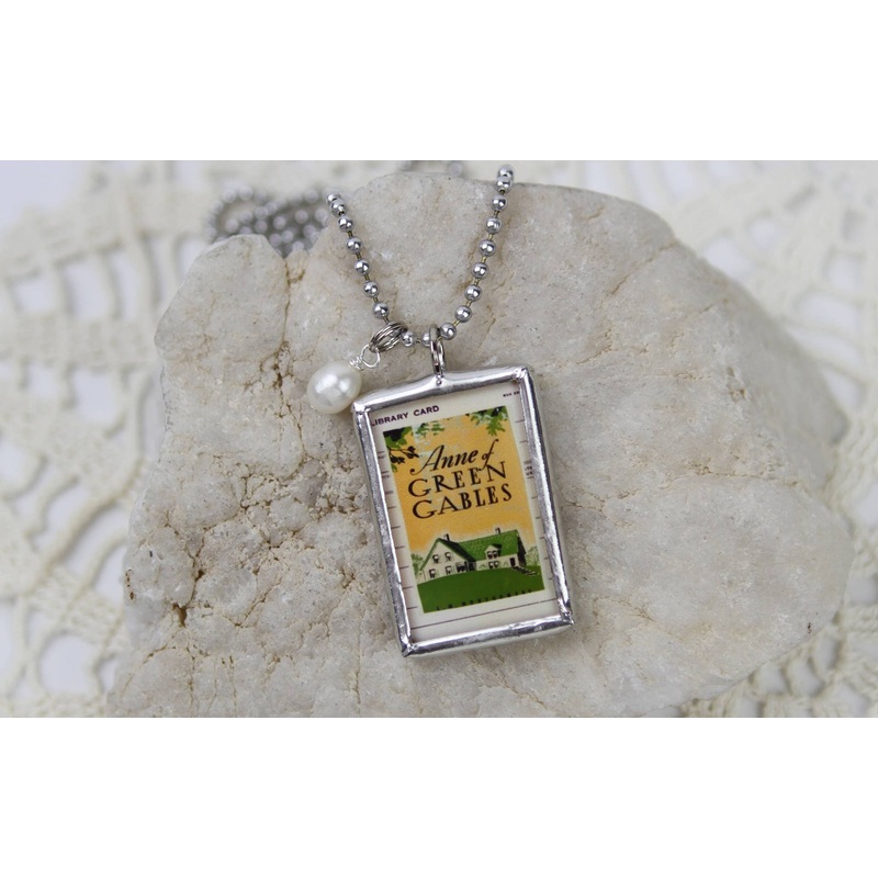 Anne of Green Gables Vintage Book Cover Charm Necklace