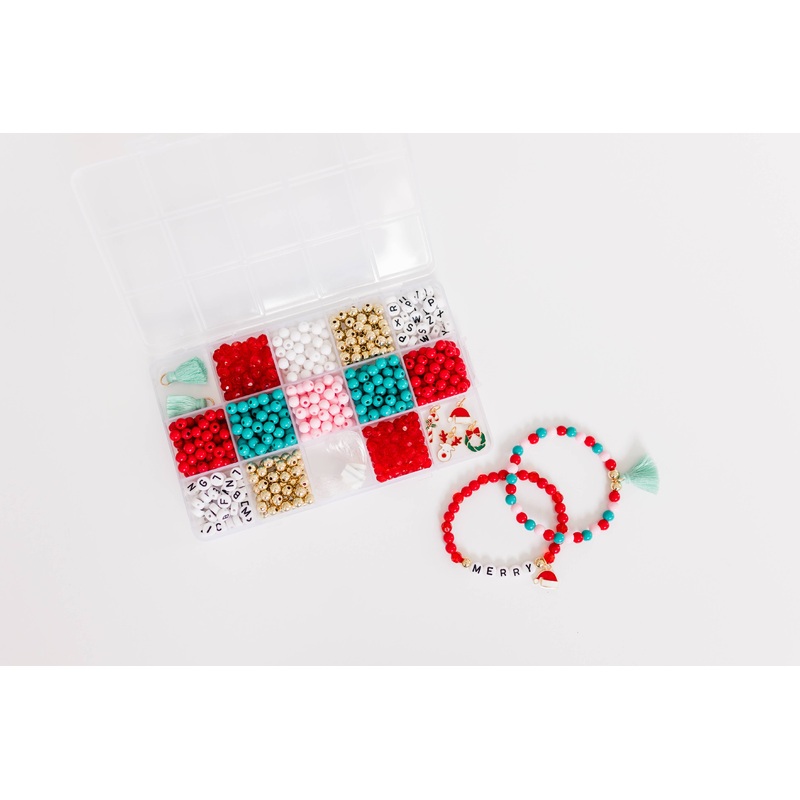 Bracelet Kit – Christmas Merry & Bright Stretchy Bracelet Craft Kit