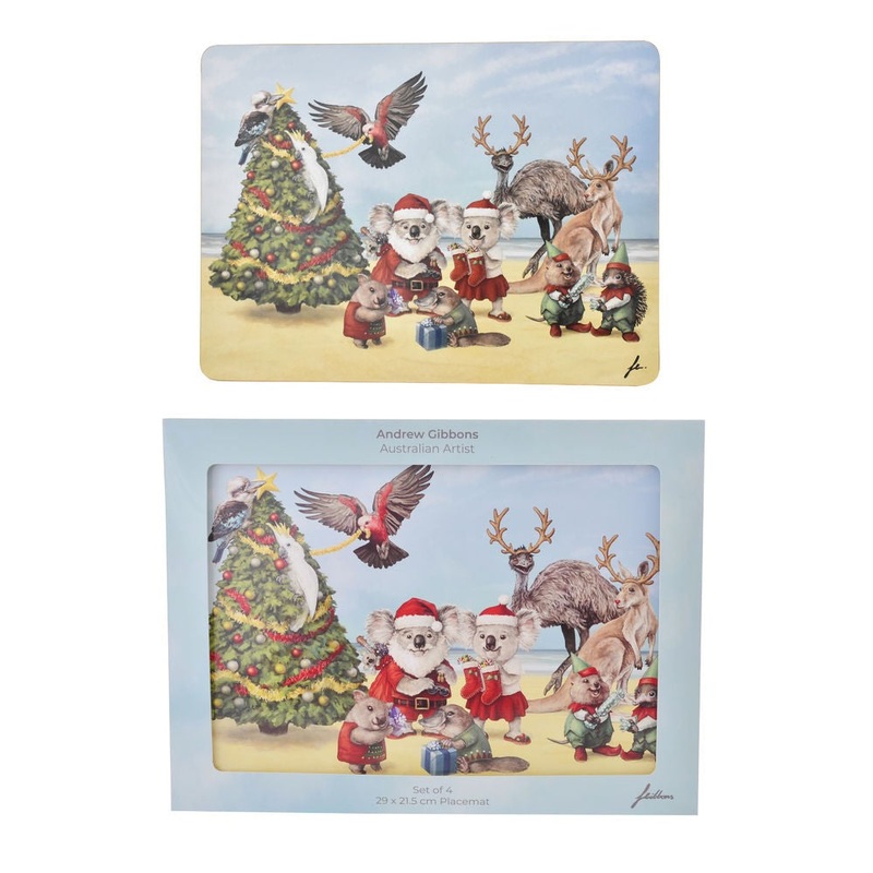 AUSSIE XMAS PLACEMATS – SET OF 4