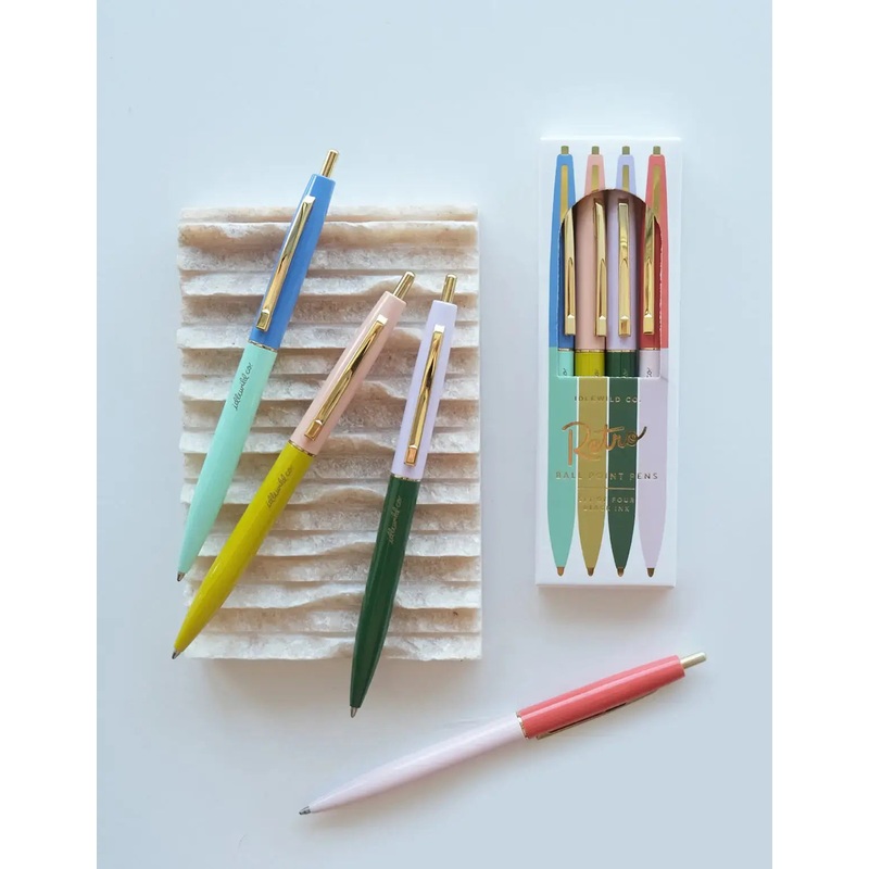 Rainbow Retro Pen Set