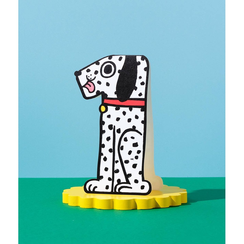 Dog 1st Birthday Kid’s Birthday Number Card
