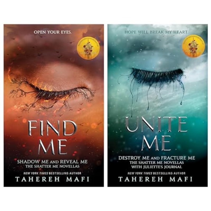 Shatter Me Series 2 Book Collection by Tahereh Mafi |Find Me & Unite Me |Dystopian Fiction, Young Adult Romance, Action, Suspense, Fantasy & Adventure