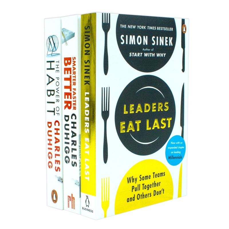 Charles Duhigg Collection – 3 Books Set (Smarter Faster Better, The Power of Habit, Leaders Eat Last) for 12+