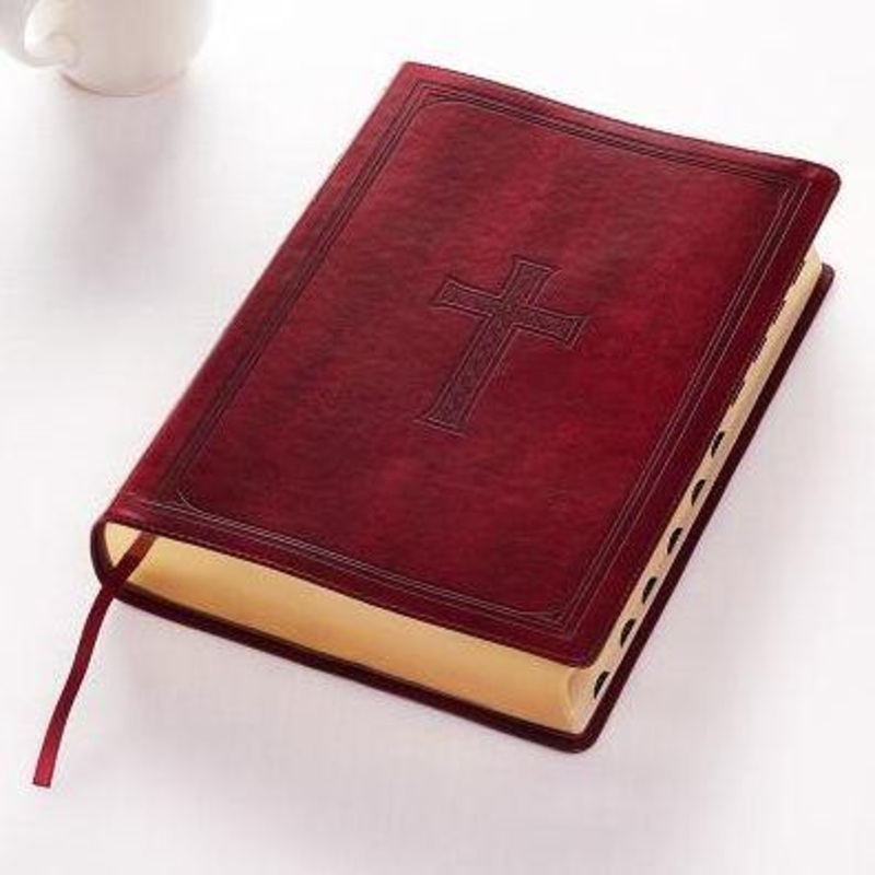 KJV Super Giant Print Faux Leather Burgundy Imitation Leather