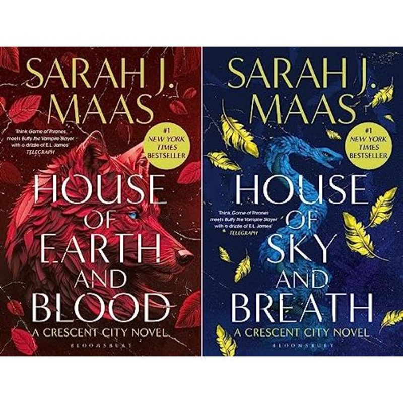 NEW Crescent City 2 Books Collection Set – House of Earth and Blood & House of Sky and Breath by Sarah J. Maas