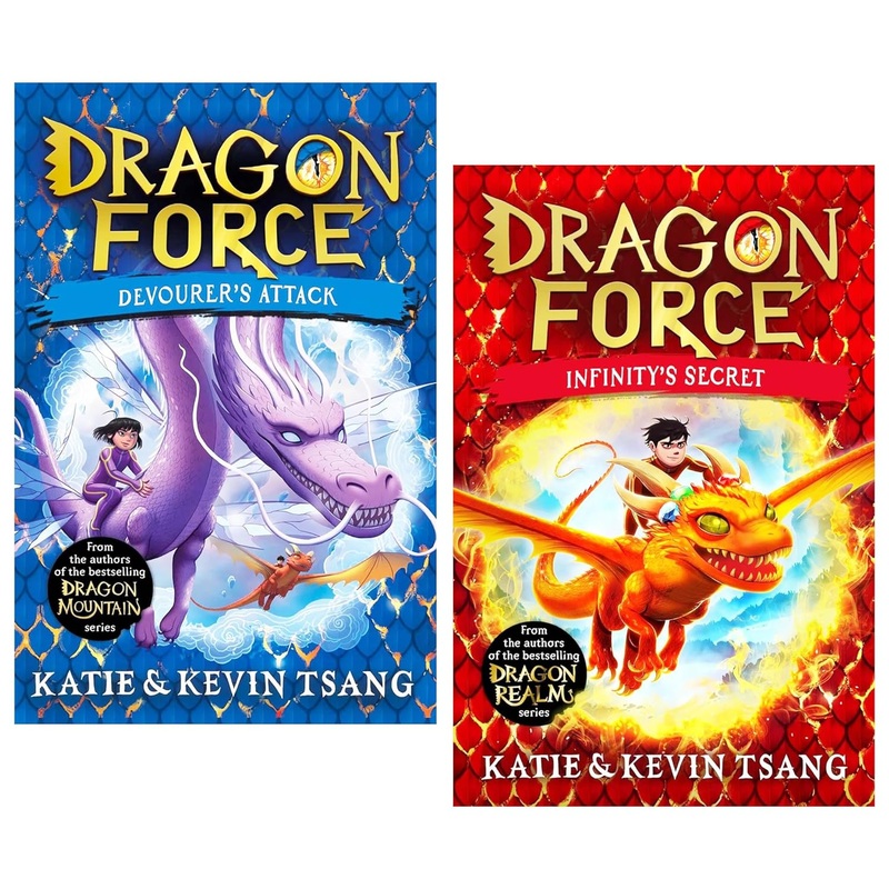 Dragon Force Series 2 Books Collection Set (Infinity’s Secret & Devourer’s Attack) by Katie & Kevin Tsang