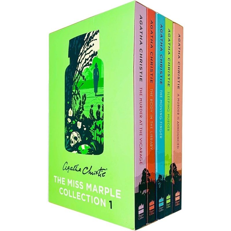 Miss Marple Mysteries Series Books 1 – 5 Collection Set by Agatha Christie (The Murder at the Vicarage, The Body in the Library, The Moving Finger, Sleeping Murder & A Murder is Announced)