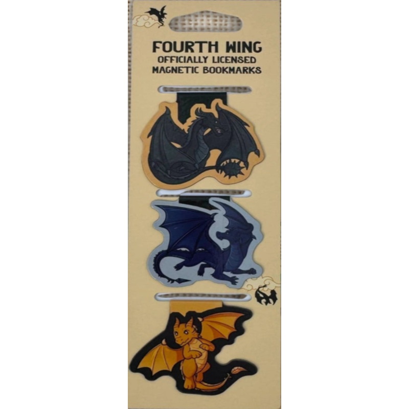 Yarros – Magnetic Bookmark Set – Fourth Wing Dragons