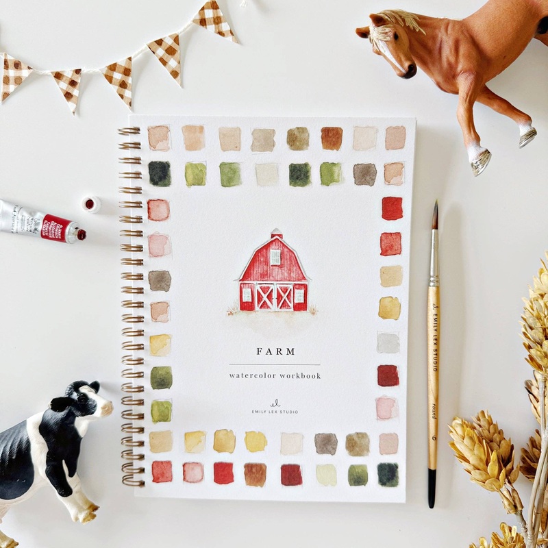 Emily Lex: Farm Watercolor Workbook