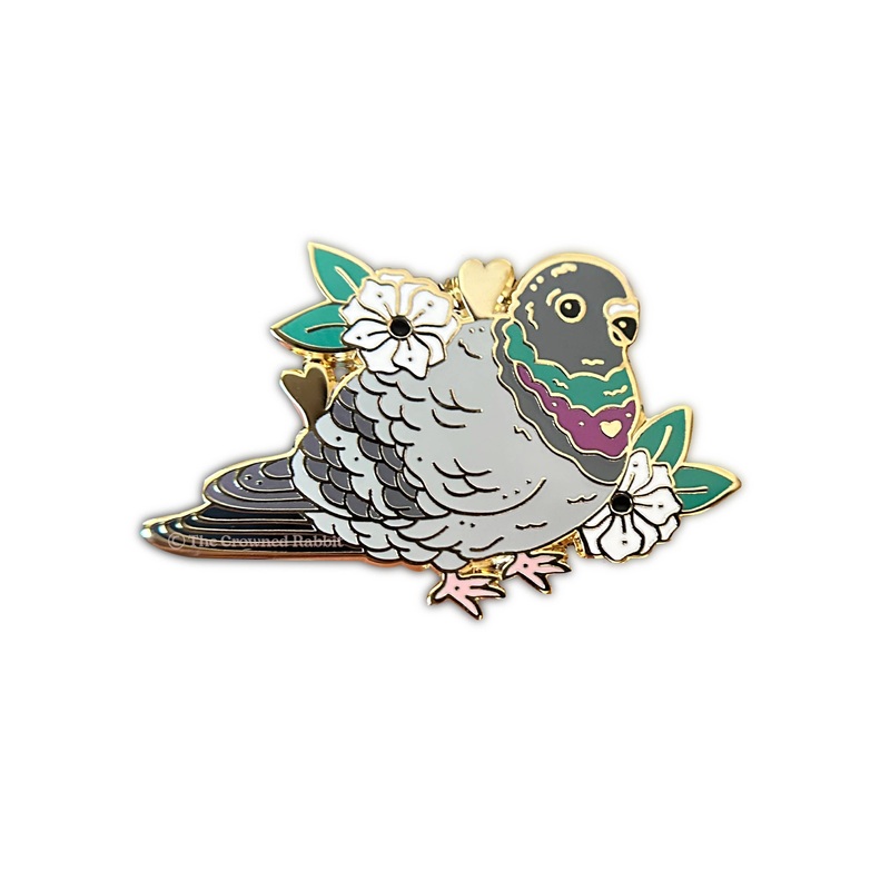 The Crowned Rabbit – Pigeon Enamel Pin