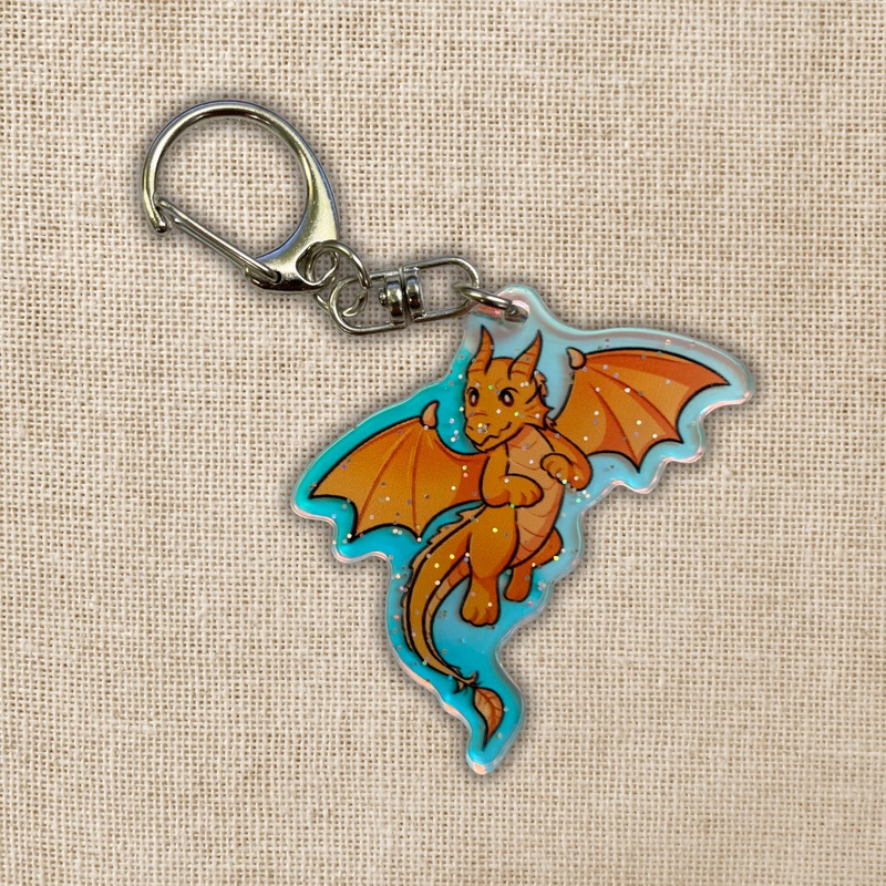 Wildly Enough – Andarna Flying Holographic Keychain | Fourth Wing