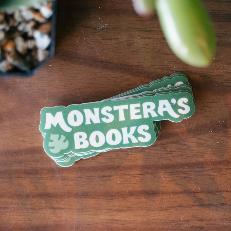 Monstera’s Books Logo Sticker