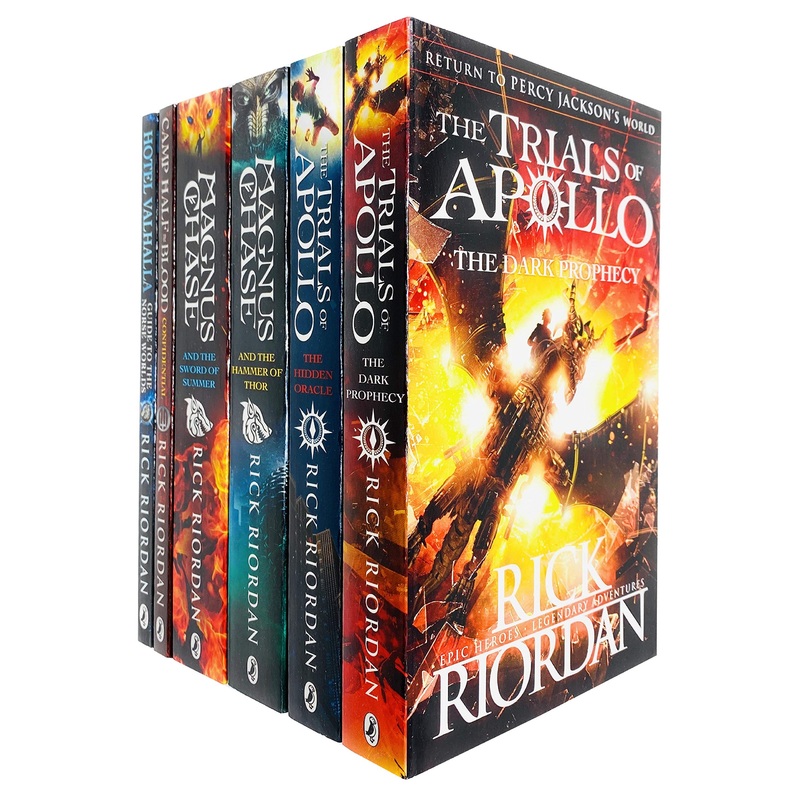 Rick Riordan Trials of Apollo and Magnus Chase Series 6 Books Collection Set