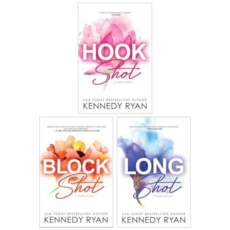 HOOPS Series 3 Book Set by Kennedy Ryan  Long Shot, Block Shot, Hook Shot | YA Sports Romance, Drama, Love, Relationships, Fiction