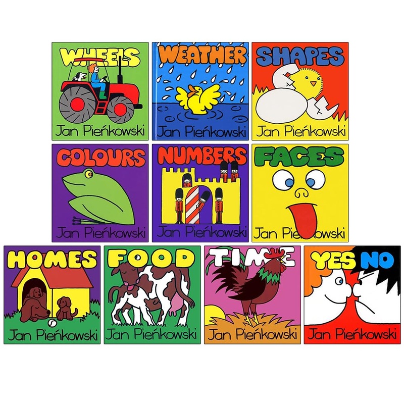 Jan Pienkowski’s Nursery 10 Books Collection Set (Colours, Faces, Food, Homes, Numbers, Shapes, Time, Weather, Wheels, Yes No)
