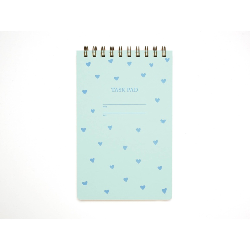 Task Pad Notebook – Blue Hearts
